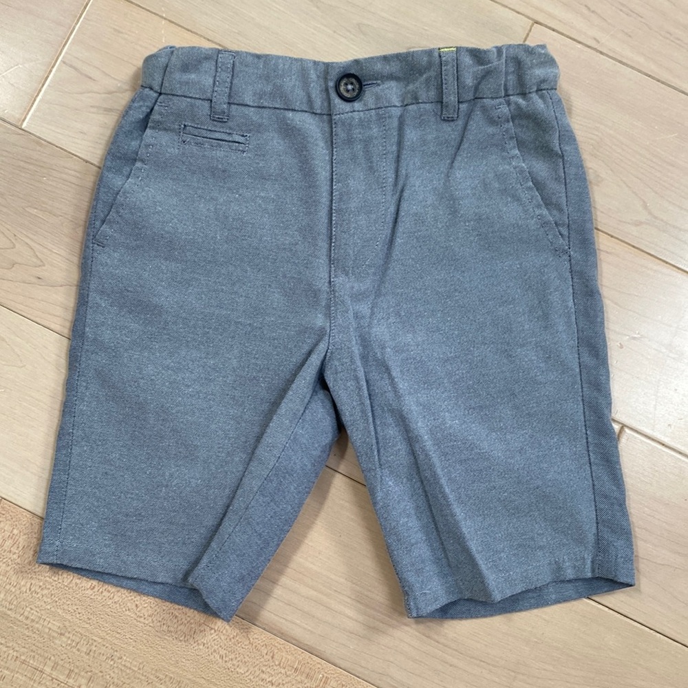 Coco Blanc boys blue cotton shorts
